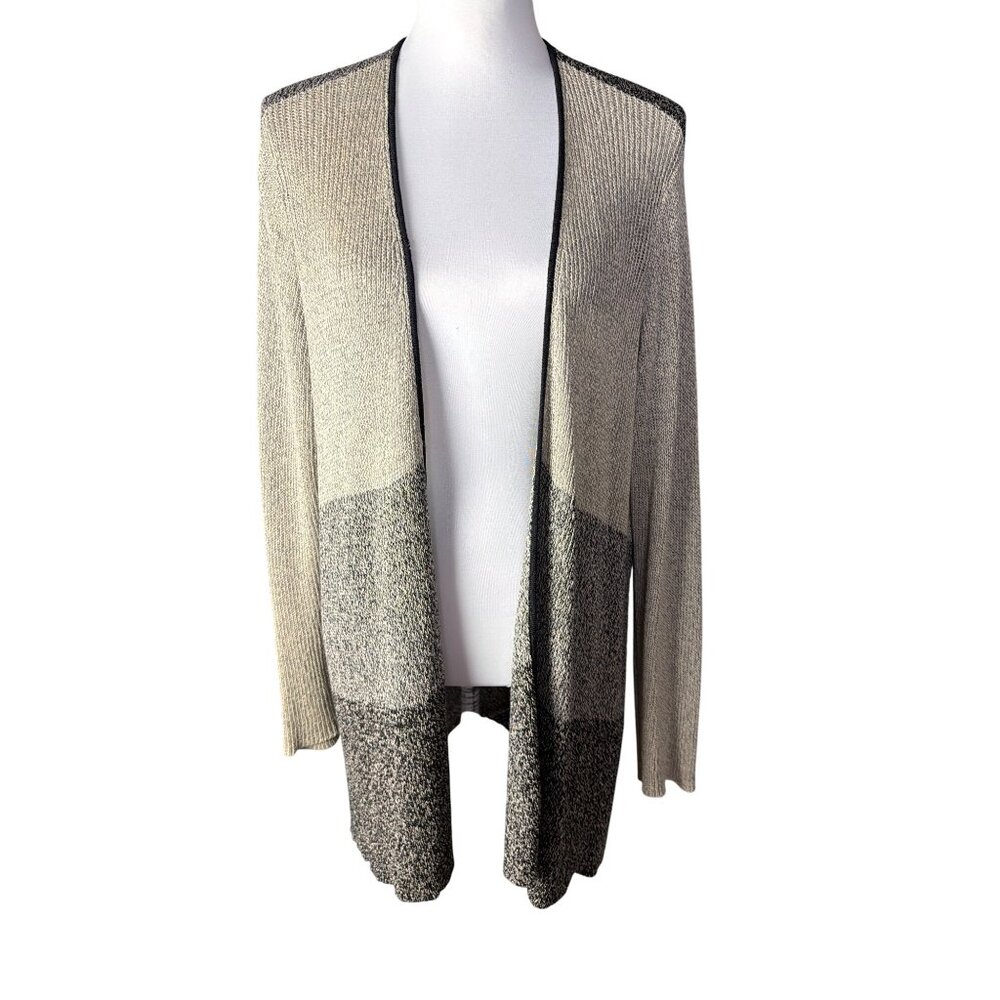 Eileen Fisher Colorblock Open Front Cardigan Sweater For Women size 2X